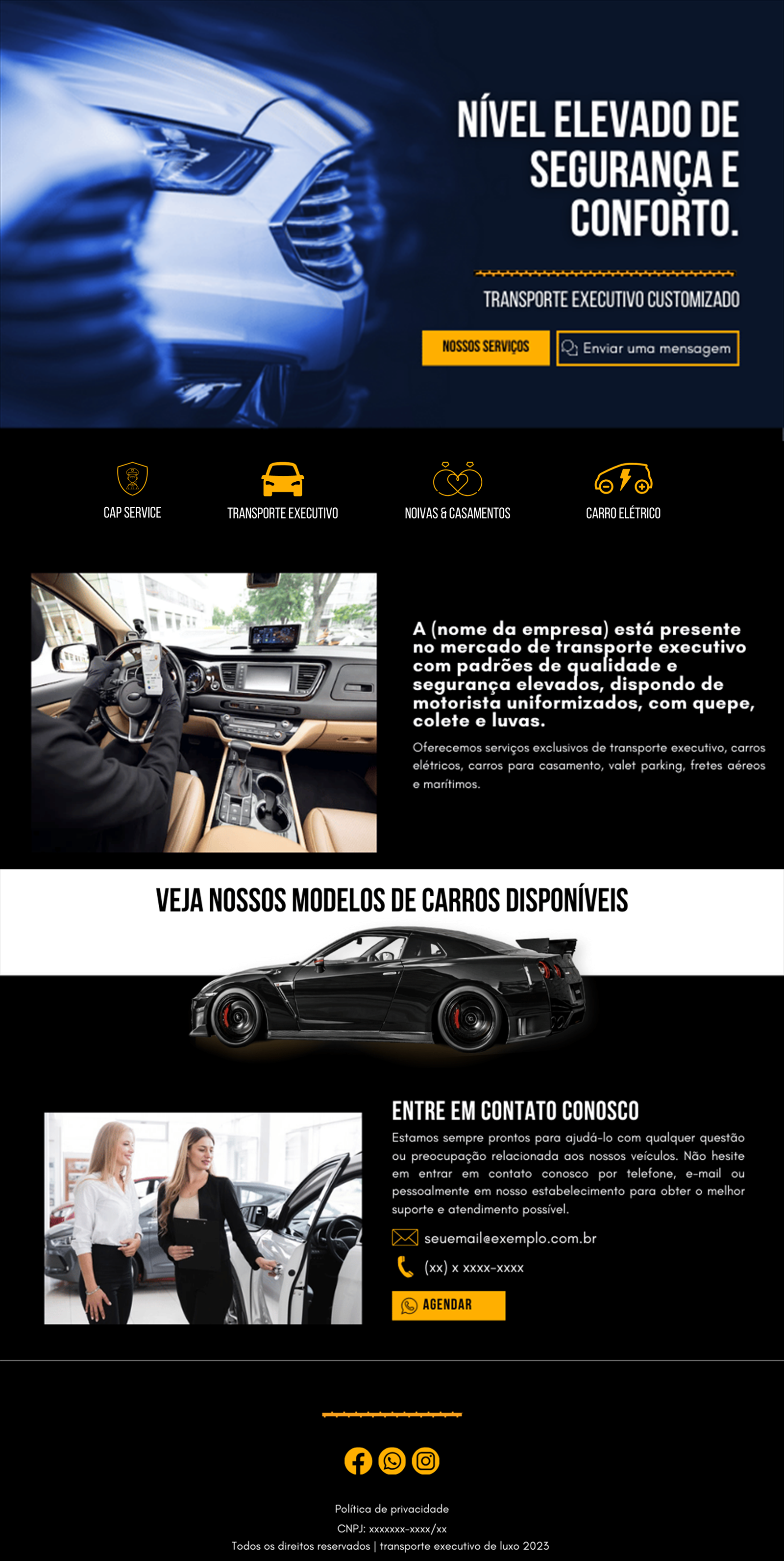 Preview real de site pronto no Canva