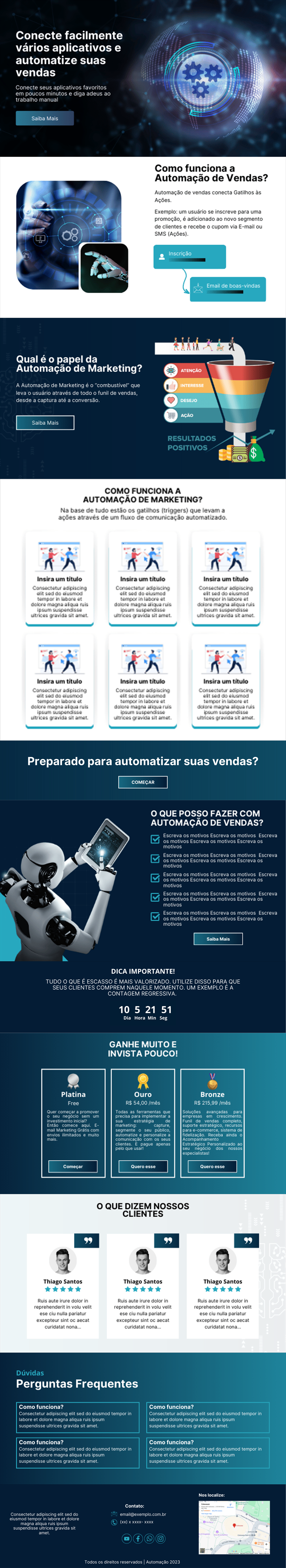 Preview real de página de vendas